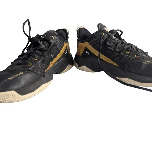 Nike Jordan One Take 2 Black Metallic Gold CW2457 007 Men's Size 8 US Basketball