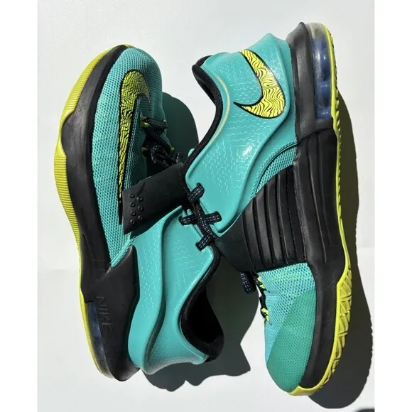 Nike KD Uprising 2014 Youth 5Y Teal Volt 653996-370 Basketball Shoes Mens 5