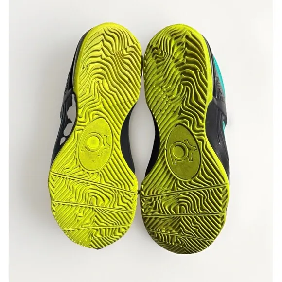 Nike KD Uprising 2014 Youth 5Y Teal Volt 653996-370 Basketball Shoes Mens 5