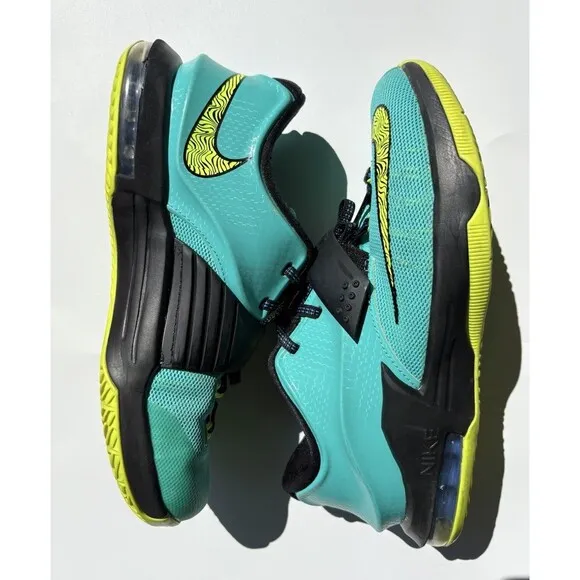Nike KD Uprising 2014 Youth 5Y Teal Volt 653996-370 Basketball Shoes Mens 5