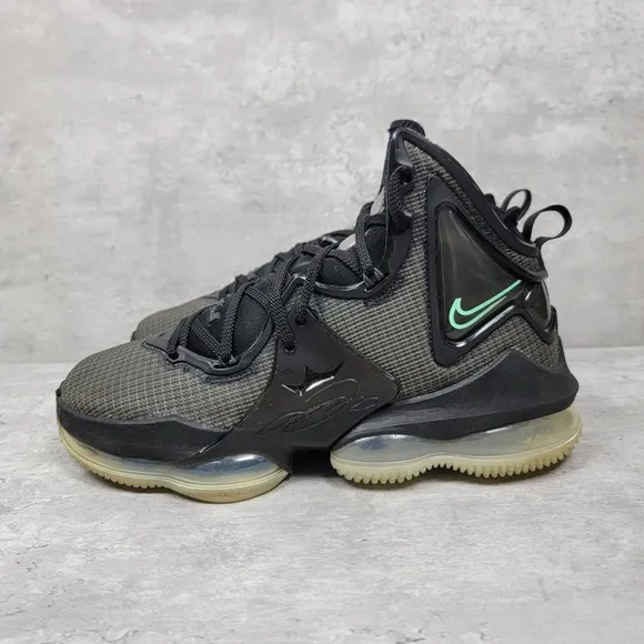 Nike Lebron XIX 19 Men's Basketball Shoes Black/Green Glow Anthracite Size 8