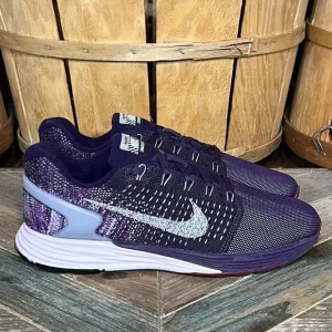 Nike Lunarglide 7 Flash Purple Silver H2O Repel Running Shoes Womens Size 7