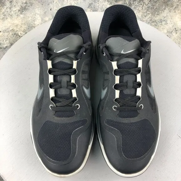 Nike Men's Size 11 Fi Impact Black Metallic Silver Grey Golf Sneakers 611510-004