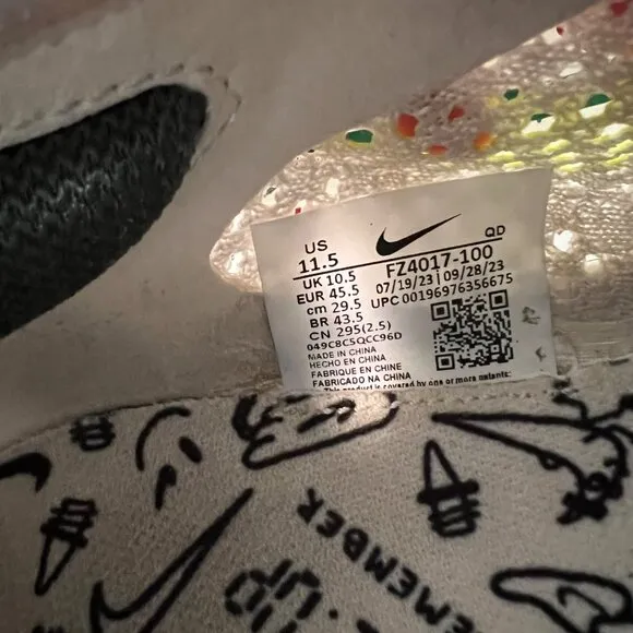 Nike Men's ZoomX Vaporfly 3 Flyknit Running Shoes White &amp; Neon Yellow Size 11.5