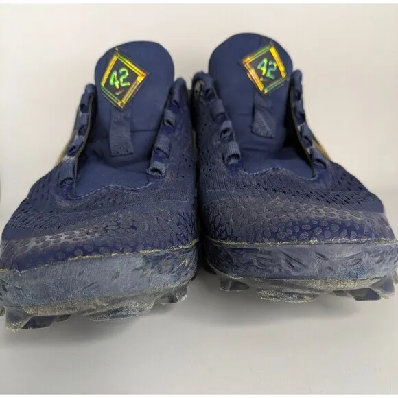 Nike Navy Alpha Huarache Elite 4 Low Jackie Robinson Day Molded Cleats Size 11