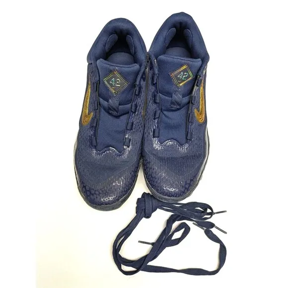 Nike Navy Alpha Huarache Elite 4 Low Jackie Robinson Day Molded Cleats Size 11