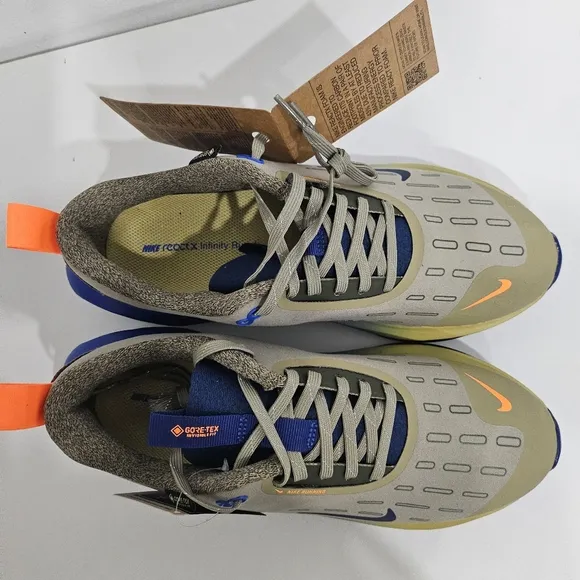 Nike ReactX Infinity Run 4 Gore-Tex Running Shoes Mens Size 8 Olive