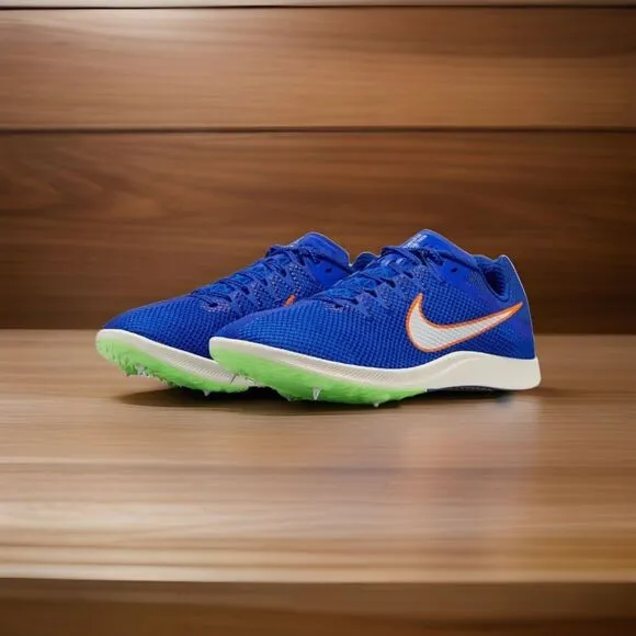 Nike Rival Distance Track Shoes Racer Blue Mens Size 11 DC8725-401 with Spikes