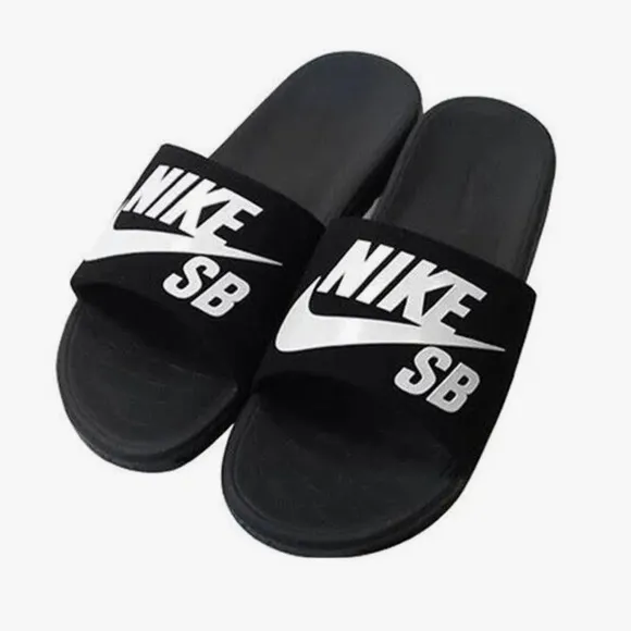 NIKE SB BENASSI SOLARSOFT SLIDESJDI BLACK WHITE SOLAR SOFT SLIDE FLIP FLOP