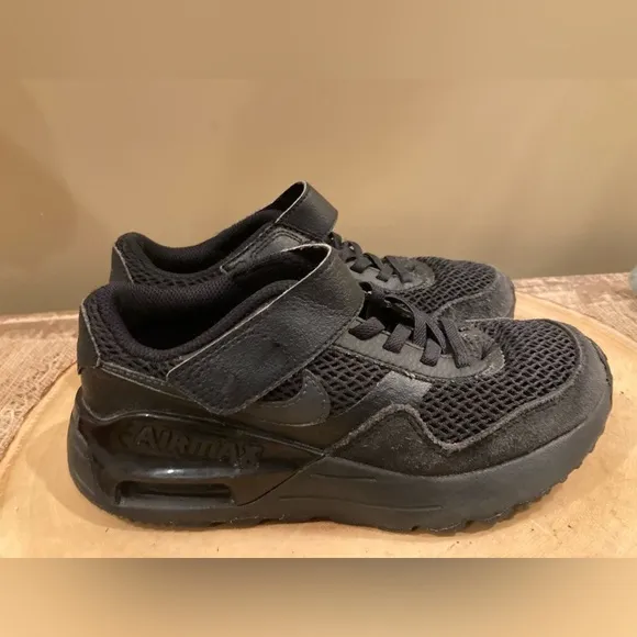 Nike Shoes Youth 1Y Air Max SYSTM Sneaker Black Mesh Comfort Low Top DQ0285-004
