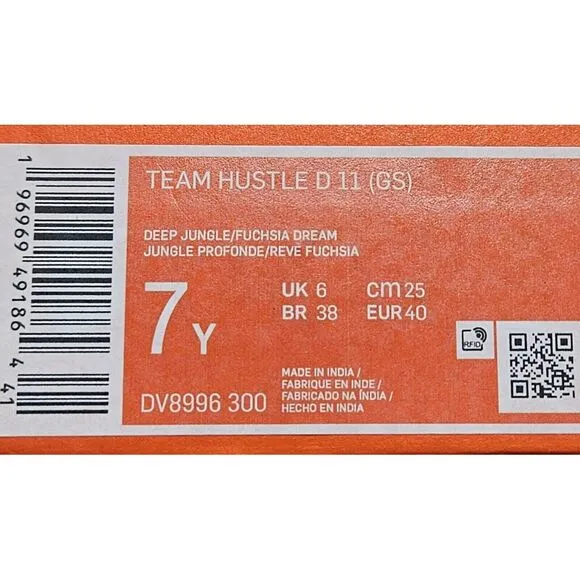 Nike Team Hustle D11 GS Basketball Shoes Sneakers 7Y / Womens 8.5 DV8996 300 New