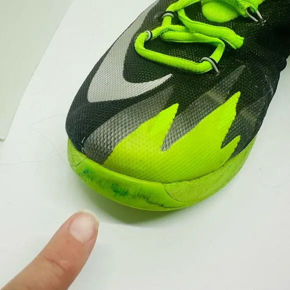 NIKE Zoom HyperRev Black Electric Green Lace Up  Basketball Shoes Size US 11.5