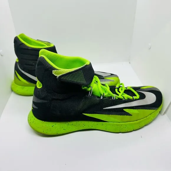NIKE Zoom HyperRev Black Electric Green Lace Up  Basketball Shoes Size US 11.5