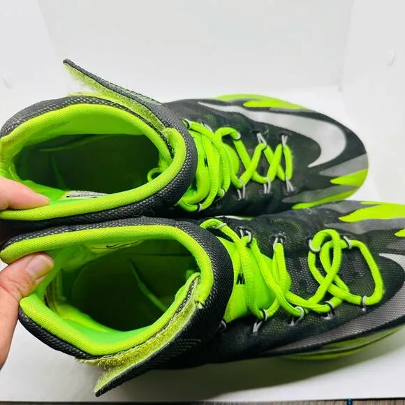 NIKE Zoom HyperRev Black Electric Green Lace Up  Basketball Shoes Size US 11.5