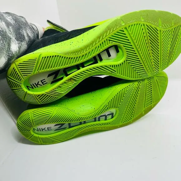 NIKE Zoom HyperRev Black Electric Green Lace Up  Basketball Shoes Size US 11.5