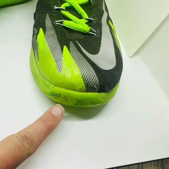 NIKE Zoom HyperRev Black Electric Green Lace Up  Basketball Shoes Size US 11.5