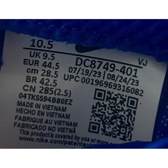 Nike Zoom Rival DC8749-401 Track Field Racing Spikes Shoes Blue Men's Sz‎ 10.5