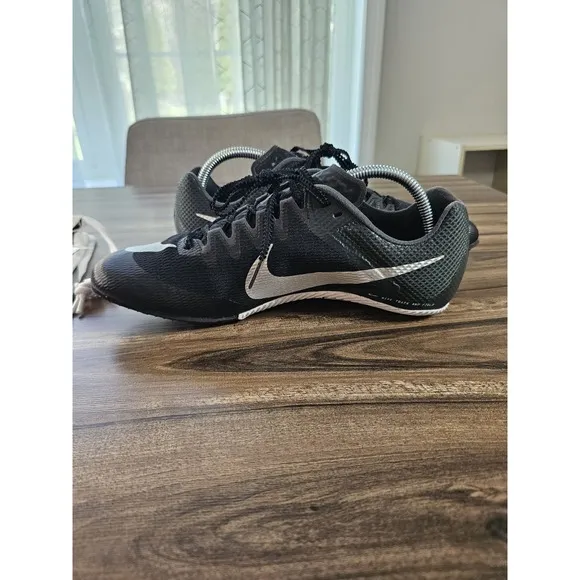 Nike Zoom Rival Sprint Track Field Shoes Black Silver DC8753-001 Men's Size 9