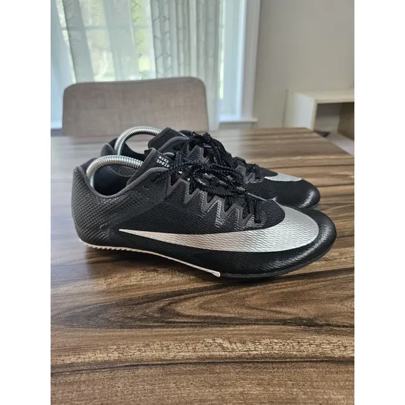 Nike Zoom Rival Sprint Track Field Shoes Black Silver DC8753-001 Men's Size 9
