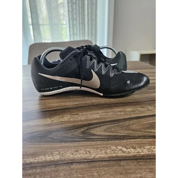 Nike Zoom Rival Sprint Track Field Shoes Black Silver DC8753-001 Men's Size 9