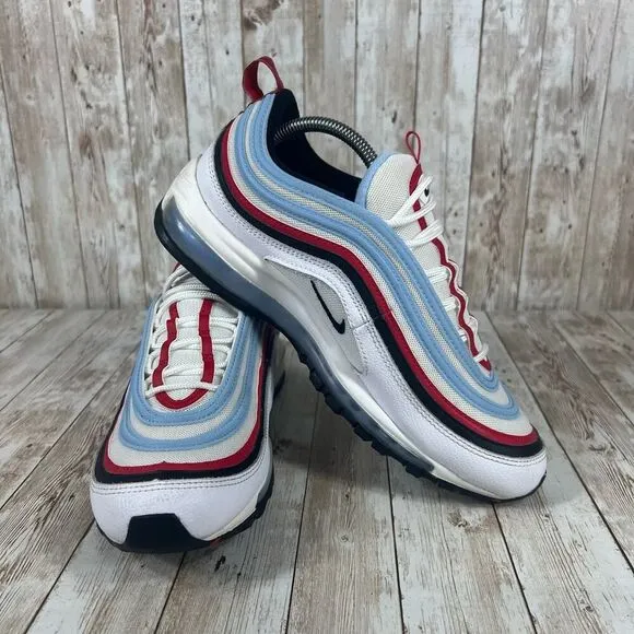 Nike Air Max 97 Gundam White/Light Blue Reflective CW6986-100 Mens‎ US Size 9.5