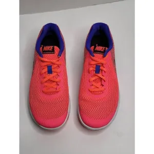 Nike Women Size 8.5 FLEX Experience RN 6 Running Shoes Hot Pink Lace-Up Sneaker