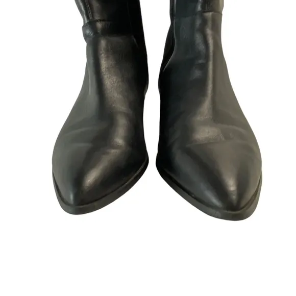 Nine West Owenford Tall Boots Leather/ Fabric in Black Size 8 1/2