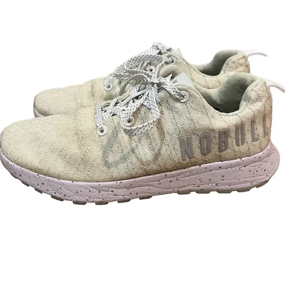 NoBull Matrix Trail Runner off white cream athletic shoes size 7