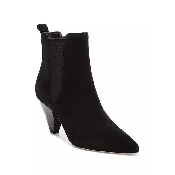 NWB VERONICA BEARD &quot;BAXTER&quot; BLACK SUEDE WESTERN CHELSEA BOOTS US SIZE 5.5M NEW