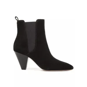 NWB VERONICA BEARD &quot;BAXTER&quot; BLACK SUEDE WESTERN CHELSEA BOOTS US SIZE 5.5M NEW