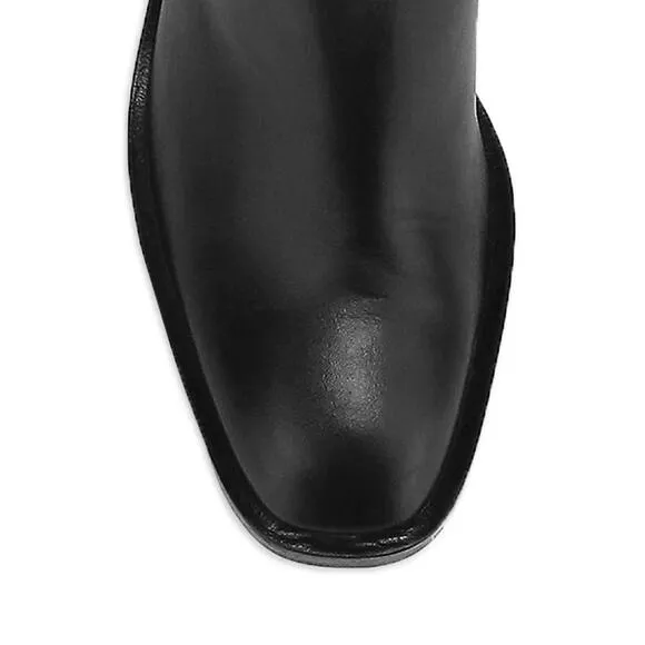 NWOB 3.1 Phillip Lim Alexa Black Knee High Leather Boots Zip Up 70mm Heel 10.5