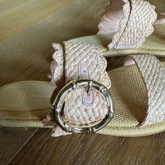NWOB DOLCE VITA Aperol Scalloped Slide Sandal In Pink