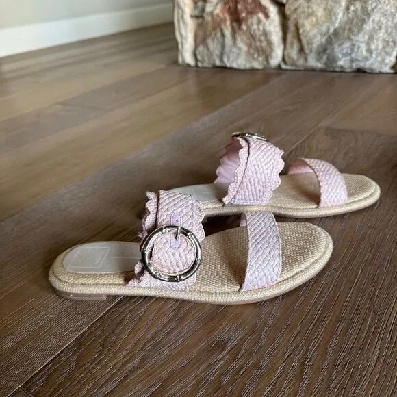 NWOB DOLCE VITA Aperol Scalloped Slide Sandal In Pink
