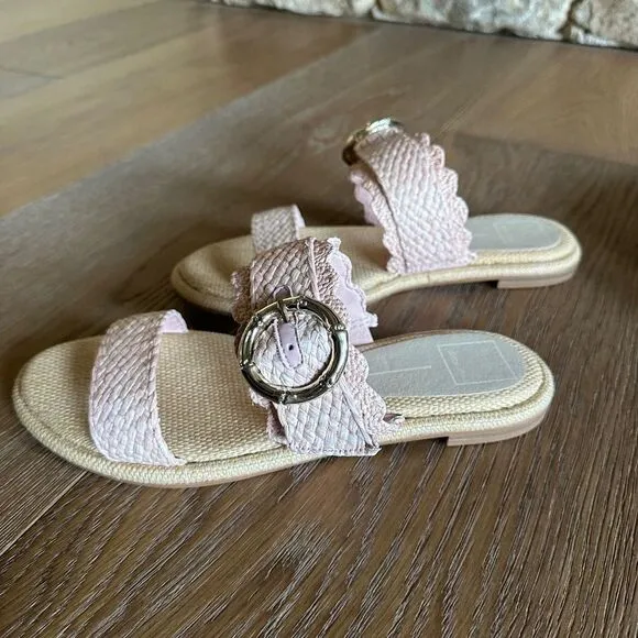 NWOB DOLCE VITA Aperol Scalloped Slide Sandal In Pink