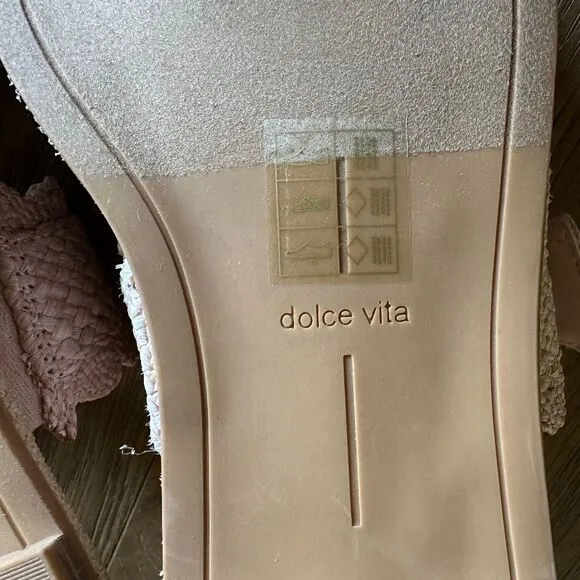 NWOB DOLCE VITA Aperol Scalloped Slide Sandal In Pink
