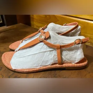 NWOB SAM EDELMAN LEATHER THONG SANDALS SIZE 8.5