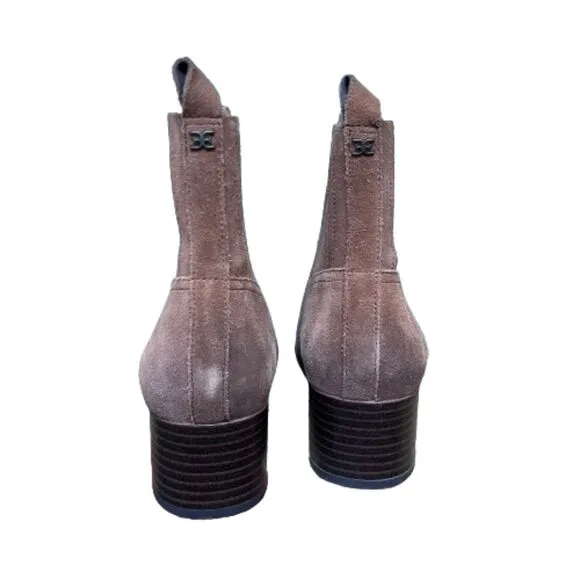 NWOB Sam Edelman Womens Kaiti Brown Suede Ankle Boots Size 8M