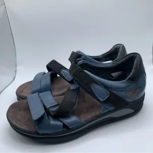NWOB Wolky Women's Desh Sandal blue leather sandals comfort size 38 US 7.5 1083