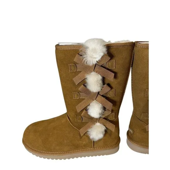 NWOB WOMENS SIZE 9W CHESTNUT KOOLABURRA BY UGG VICTORIA TALL SUEDE BOOTS