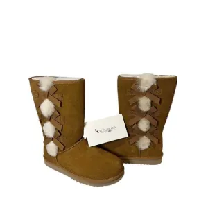 NWOB WOMENS SIZE 9W CHESTNUT KOOLABURRA BY UGG VICTORIA TALL SUEDE BOOTS