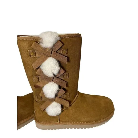 NWOB WOMENS SIZE 9W CHESTNUT KOOLABURRA BY UGG VICTORIA TALL SUEDE BOOTS