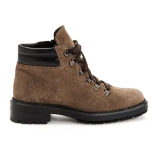 NWOT Aquatalia Liviana Taupe Suede Weatherproof Leather Hiker Boots Shoes - Sz 8
