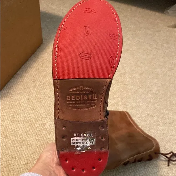 NWOT BedStu Manchester tall boots in tan rustic