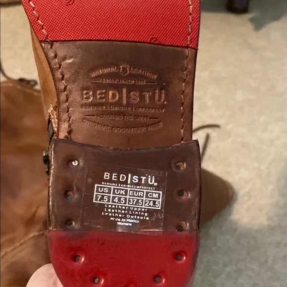 NWOT BedStu Manchester tall boots in tan rustic
