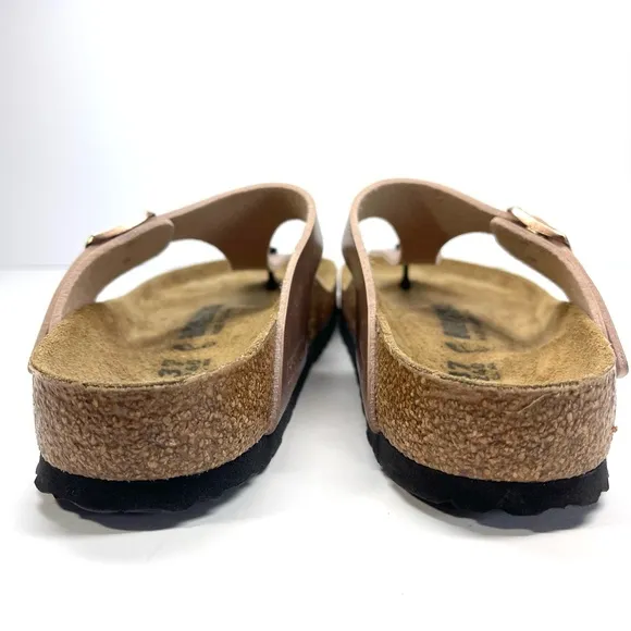 NWOT Birkenstock Sandals Women's Size 6-6.5 EU 37 Copper Gizeh Birko Flor