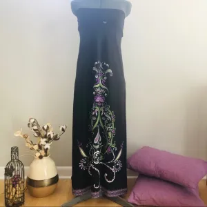 NWOT Elysa Suzanne Strapless Boho Maxi Dress, XS