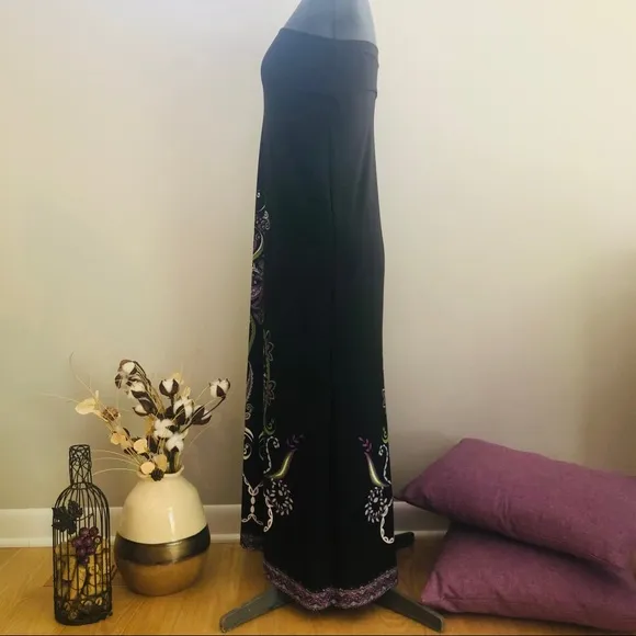 NWOT Elysa Suzanne Strapless Boho Maxi Dress, XS