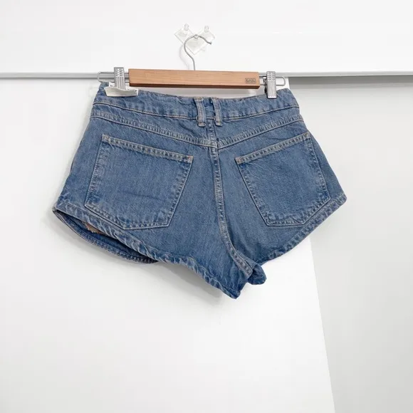 NWOT Free People Prince Street Denim Micro Shorts Size 27