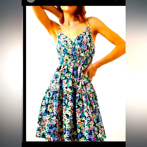 NWOT RAILS Carmen Smock Waist Sundress in Multi Floral Print