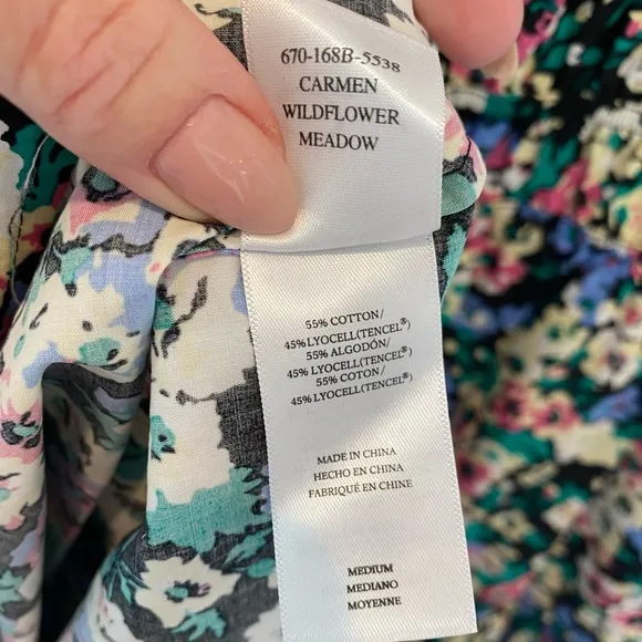 NWOT RAILS Carmen Smock Waist Sundress in Multi Floral Print